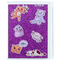 Блокнот Kite Purple cats 80 листов клеточка силиконовая обложка K22-462-2