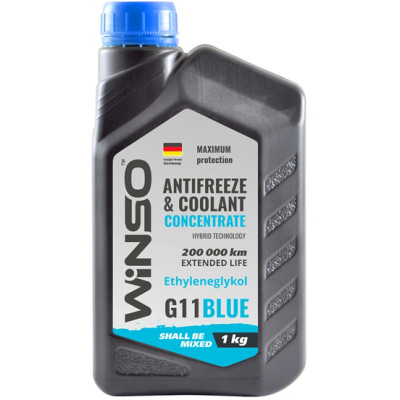 Антифриз Winso COOLANT CONCENTRATE WINSO BLUE G11 концентрат 1kg (881040)