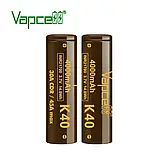 Акумулятор Vapcell K40 21700 4000mah 30A, фото 2