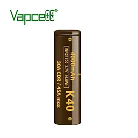 Акумулятор Vapcell K40 21700 4000mah 30A