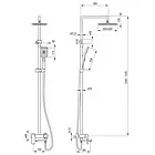 Душова система Deante Alpinia зі змішувачем для ванни, душ - 1 функц., кріпл. -, фото 2