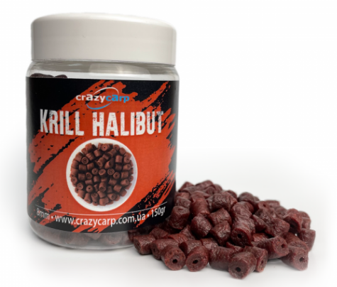 Пелетс насадочний CrazyCarp Krill & Halibut Hook -  8mm 150gr