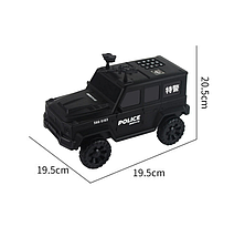 Дитяча машина сейф-копилка CASH TRUCK з кодовим замком і відбитком пальця. Сірий колір, фото 2