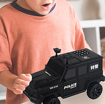 Дитяча машина сейф-копилка CASH TRUCK з кодовим замком і відбитком пальця. Сірий колір, фото 5