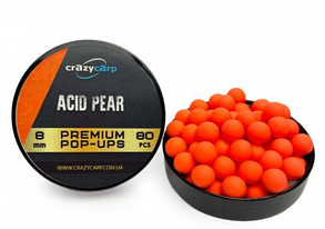 Бойли Pop-up CrazyCarp Acid Pear (кисла груша) — 8 мм