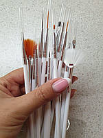 Набір пензлів для дизайну та малювання на нігтях, 15 шт./пач.