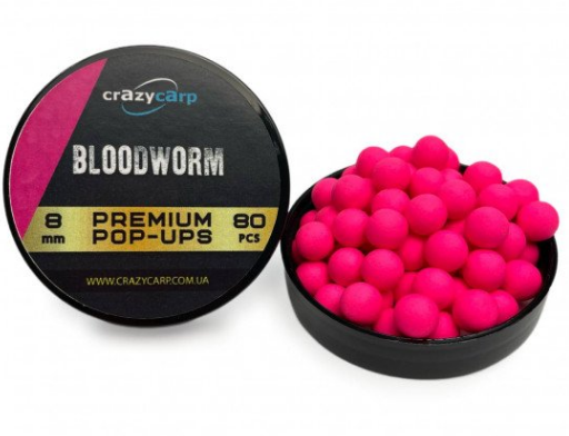 Бойлі Pop-up CrazyCarp Bloodworm (мотиль) — 8 мм