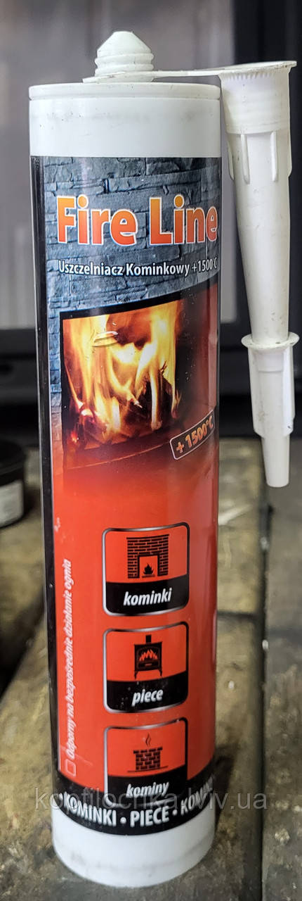 Сілікон термостійкий для камінів,пічок, фото 1