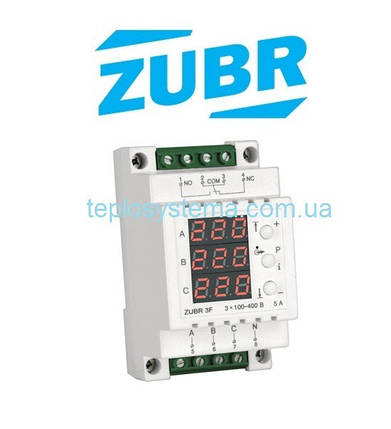 Трифазне реле контролю напруги ZUBR 3F (Україна), фото 1