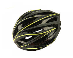 Шолом дорослий Calibri FSK-D32 L (55-62) Чорний + жовті смуги ORG