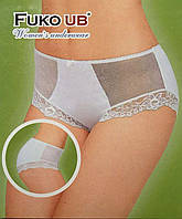 Труси жіночі шортиками мереживо + сітка бавовняні дві штуки в упаковці одного розміру різних кольорів FUKO UB