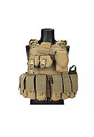 Плитоноска тактическая разгрузка тактический быстросьемный жилет YAKEDA Plate carrier 1000D койот