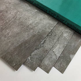 Самоклеюча вінілова плитка для стін та підлоги сріблястий мармур, ціна за 1 шт (СВП-103) Глянець