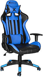 Крісло геймерське ігрове на колесах Xtrike Me регульоване ергономічне Black/Blue (GC-905)