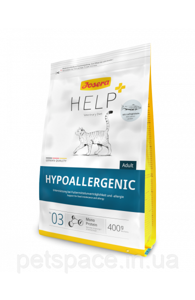 Корм для котів Josera Help Hypoallergenic (Йозера при харчоовій непереносимості та алергії) 400г.