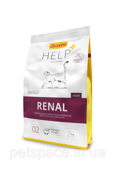 Термін до 12.2025р.! Корм для котів Josera Help Renal (при хронічній нирковій недостатності) 2кг., фото 1