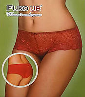Трусы женские кружевные шортиками хлопковые две штуки в упаковке одного размера разных цветов FUKO UB L