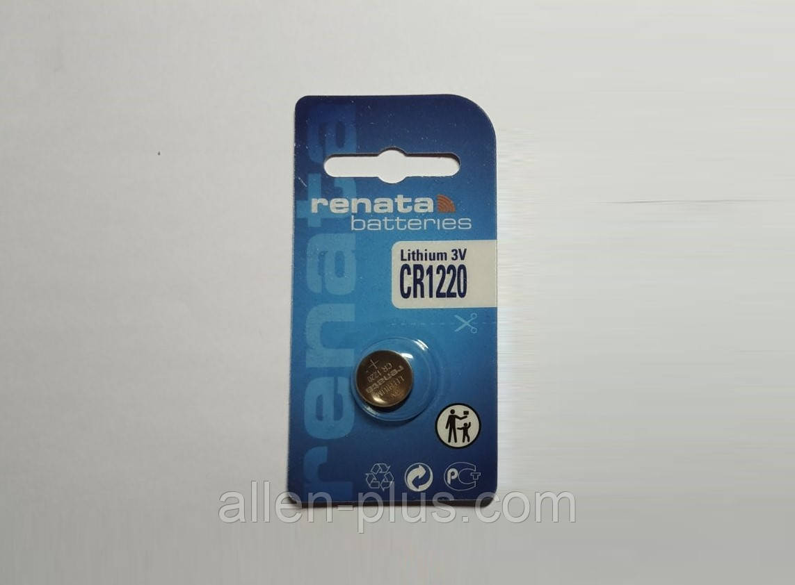 Батарейка літієва RENATA Lithium CR1220, 3V, блістер 1 шт.