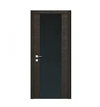 Двері шпоновані колекції LOFT модель SURF  ПЗ, полотно, шпон, Дуб LTL-6908, триплекс BLK