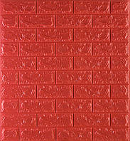 Самоклейна декоративна 3D панель під червону цеглу 700x770x7мм