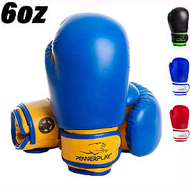 Дитячі боксерські рукавички 6 унцій тренувальні Power Play (різні кольори)