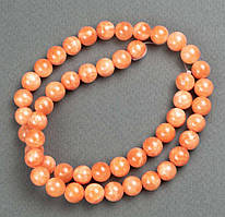 Намистини на волосіні Цитрин (іміт. акрил) гладка кулька d-8.5мм+- L-40см+- купити біжутерію оптом в інтернеті