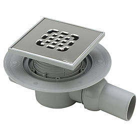 Трап для ванни VIEGA ф50, нерж.решітка,150х150 гориз., з сифоном 557140 Baumar - Завжди Вчасно