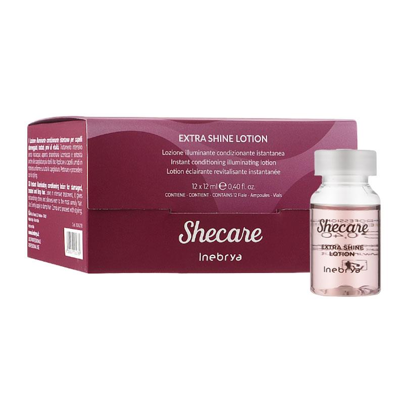 Лосьйон Inebrya She Care Extra Shine Lotion для сяйва волосся 12 мл, упаковка (12 ампул)