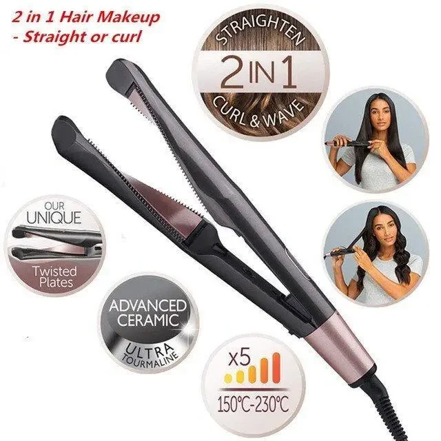 Плойка спіральна для створення локонів HAIR CURLER 106 2 в 1 праска-випрямляч Плойка спіральна для створення