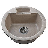 Гранітна мийка Globus Lux GURON мигдаль 480мм-А0008 Baumar - Завжди Вчасно, фото 2