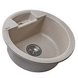 Гранітна мийка Globus Lux GURON мигдаль 480мм-А0008 Baumar - Завжди Вчасно, фото 3