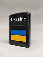 Зажигалка бензиновая Star Lighters Ukraine Прапор України Black
