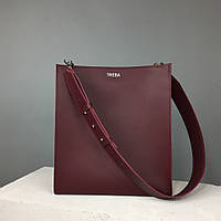 Жіноча шкіряна сумка-шоппер 2.0 TREBA (містка сумка,повсякденна сумка) Бордова