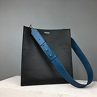 Жіноча шкіряна сумка-шоппер 2.0 TREBA (містка сумка,повсякденна сумка) Чорна