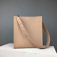 Жіноча шкіряна сумка-шоппер 2.0 TREBA (містка сумка,повсякденна сумка) Бежева