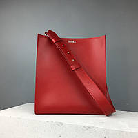 Жіноча шкіряна сумка-шоппер 2.0 TREBA (містка сумка,повсякденна сумка) Червона