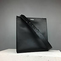 Жіноча шкіряна сумка-шоппер 2.0 TREBA (містка сумка,повсякденна сумка) Чорна