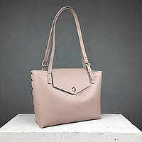 Жіноча шкіряна сумка-шоппер 2.0 TREBA (містка сумка,повсякденна сумка) Бежева