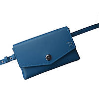 Поясна Сумка жіноча TREBA (Шкіряна, сумка на пояс) Синя