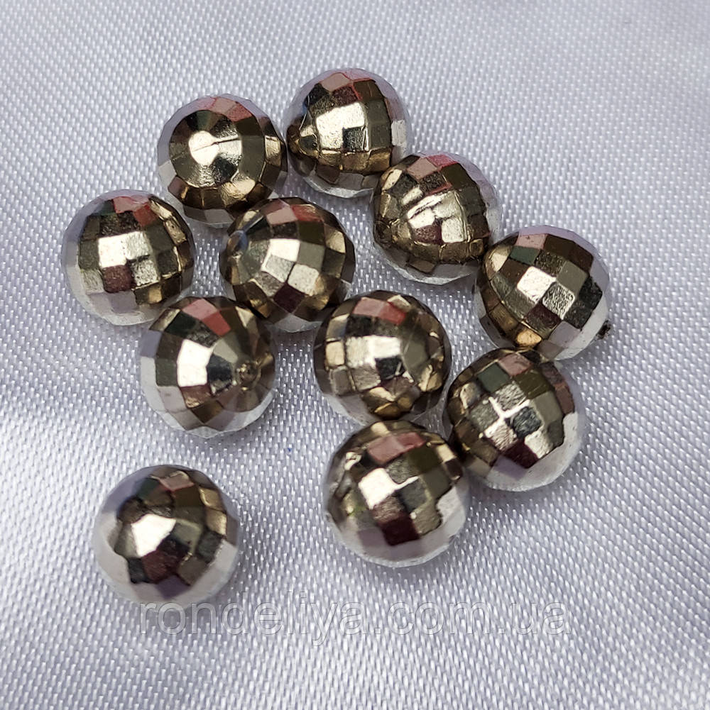 Намистина Куля 6 мм Блискуче срібло 50 гр, фото 1