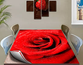 Покриття для столу, м'яке скло з фотодруком, Троянда 60 х 100 см (1,2 мм), фото 3
