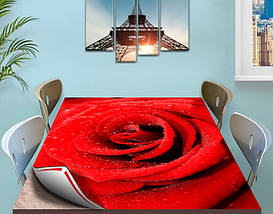 Покриття для столу, м'яке скло з фотодруком, Троянда 60 х 100 см (1,2 мм), фото 5