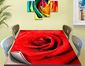 Покриття для столу, м'яке скло з фотодруком, Троянда 60 х 100 см (1,2 мм), фото 4