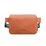 Кожана жіноча сумка Dropbag Mini корала, фото 7
