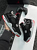 Чоловічі кросівки Nike Air Jordan 4 Retro Bred Black Red Найк Джордан Ретро чорні молодіжні, фото 2