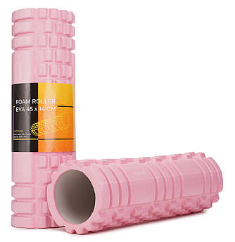 Масажний ролик Cornix EVA 45 x 14 см (валик, ролер) XR-0037 Light Pink .