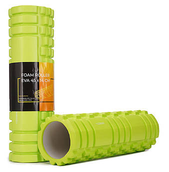 Масажний ролик Cornix EVA 45 x 14 см (валик, ролер) XR-0040 Green .