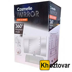 Дзеркало потрійне для макіяжу з підставкою для косметики Cosmetie Mirror MA-19