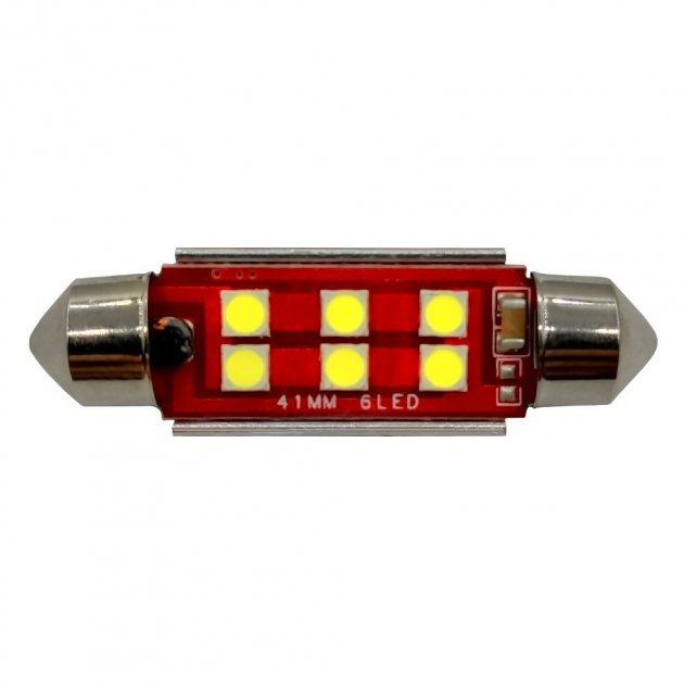 Світлодіодна лампа Avolt C5W 3030-6smd 41 мм canbus, фото 1