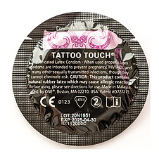 Презервативи ONE Tattoo Touch (рельєфний малюнок) (по 1 шт) (упак. може відрізнятися кольор. та рис.), фото 3